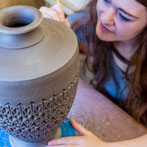 Amberlea McNaught in her studio 2017